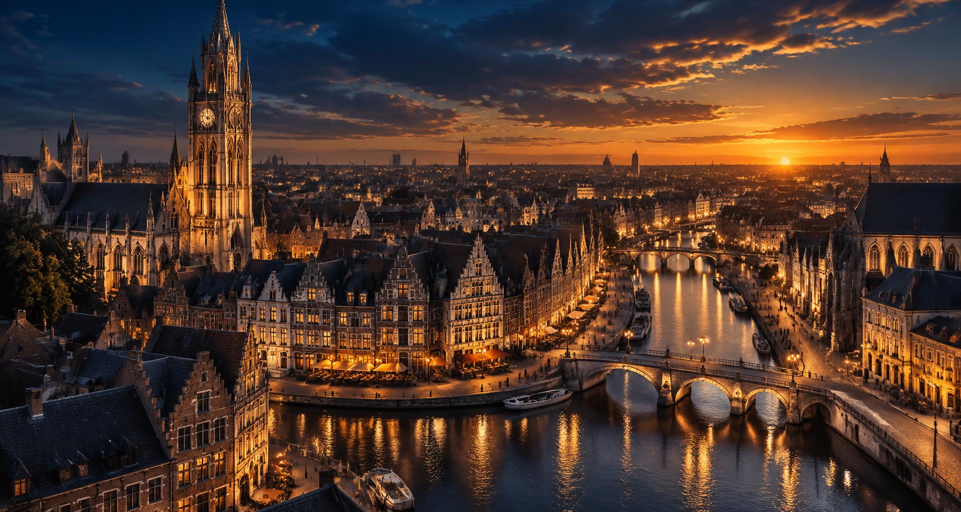 Illustratie van een verbonden Belgische cultuurstad